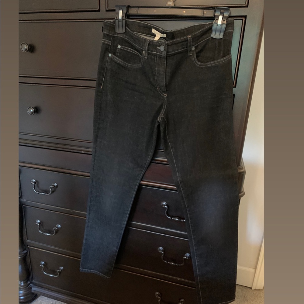 Eileen Fischer dark wash skinny jeans size 14